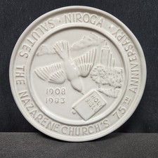 Frankoma Pottery Trivet 1983 Niroga Salutes The Nazarene Churches 75th Ann picture