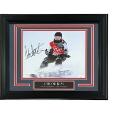 Chloe Kim Autographed USA Olympics Snowboarding Deluxe Framed 8x10 Photo - JSA picture