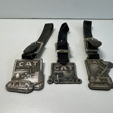 Caterpillar CAT Metal Ziegler pocket fobs Lot 3 Black Straps Silver Agriculture picture