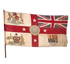 Antique British Empire Australian Flag 1924–1925 British Empire Exhibition 17x32 picture
