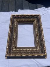 Beautiful Ornate Picture Frame 4”x6” Layered Scroll Beaded Detailing Gold Tone picture