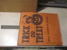 Halloween trick or treat bag   Ben Franklin stores 60's Vintage, Rare (NEW) picture