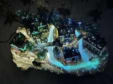 FIBER OPTIC   CHRISTMAS VILLAGE picture