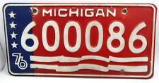 Vtg License Plate Car Truck Michigan 600086 1976 Bi Centennial picture