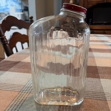 Anchor Hocking Vintage Ribbed Glass Refrigerator Water Bottle picture