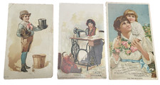 Atq advertising cards Lion Coffee Dobbins Soap Singer Mfg Co Lot of 3 Sisters picture