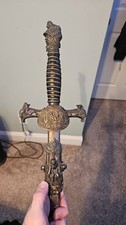 ANTIQUE KNIGHTS OF PYTHIAS CEREMONIAL SWORD & SCABBARD ORIGINAL picture