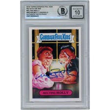 Molly Ringwald Signed 2018 Topps Melting Molly Garbage Pail Kids Beckett 54580 picture