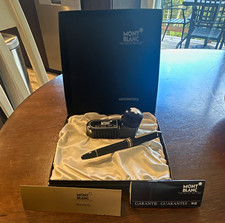 Montblanc Meisterstück Resin Fountain Pen Gold Trim Gold Medium Nib Black Ink picture