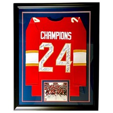 Florida Panthers 2024 Stanley Cup Champions Team Autographed (Red #24) Deluxe Fr picture