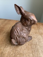 Vintage 1986 Red Mill Mfg Pecan Shell Resin Bunny Rabbit Figurine 4