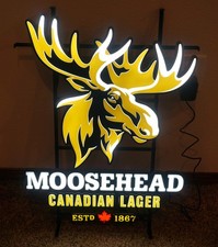 MOOSEHEAD Canadian Lager LED Lighted Sign New in Box, Great Looking Sign picture