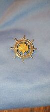 VINTAGE American Mariner Sea GIRL SCOUT SHIPS WHEEL PIN picture