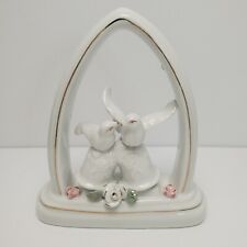 K's Collection White Doves On Bells Figurine Tea Light Candle Holder Wedding  picture