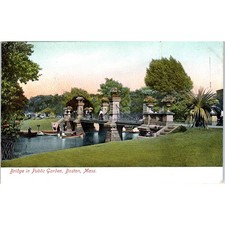 c1905 Bridge in Public Garden Boston MA Original Postcard PC9 picture