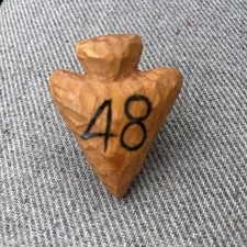 Vintage 1960’s Boy Scouts Hand Carved Wooden Neckerchief Bolo Tie Scarf Slide picture