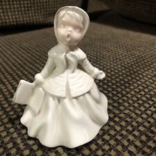 Vintage molded  Holland Porcelain Figurine Victorian Girl Singing w/Book picture