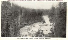 Vintage Postcard The Deschutes River Downstream Fishing Crook County Oregon OR picture