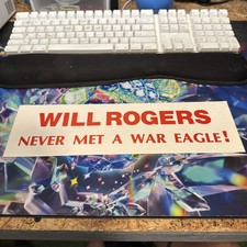 Vintage Alabama Crimson Tide Bumper Sticker Will Rogers War Eagle Smack Talk picture