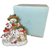 Partylite Snowbell Tealight Holder Snowman Candle Holiday Christmas Decor P9892 picture