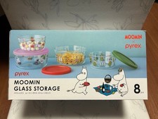 NEW Pyrex Moomin Glass Storage Container Round Set of 4 472ml x 2 944ml x 2 picture