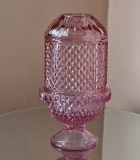 VTG RARE Thistle Pink Viking Diamond Fairy Lamp Light picture