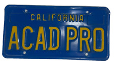 Vintage 80’s California License Plate, AUTOCAD PRO, Drafter, Vanity Plate picture