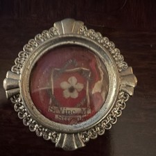 Vintage Reliquary Relic Filigree St. Vincent Strambi Catholic Church Artifact picture