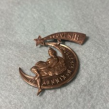 Antique 1905  N.D Carnival Souvenir Pin Medal Art Nouveau Moon Schwaab picture
