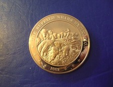 1882 Buffalo Near Extinction  - Franklin Mint Solid Bronze Commemorative Medal picture