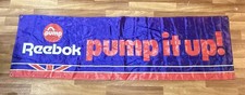 Vintage Reebok Pump It Up Union Jack Sign Banner 68