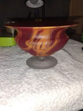 vintage slag or marbled glass bowl picture