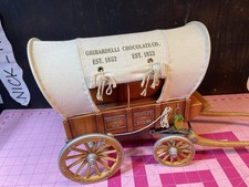 VINTAGE ANTIQUE GHIRARDELLI Chocolate Company Covered Wagon Carriage  picture