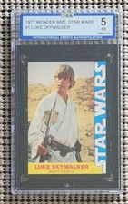 LUKE SKYWALKER: 1977 Star Wars Wonder Bread SPECIAL  PROMO CARD #1 GRADED ISA 5 picture