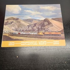 1969 Union Pacific Domeliner City of Los Angeles Golden Spike Centennial Menu picture