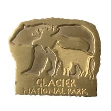 Vintage Glacier National Park Bear Moose Mountain Goat Travel Souvenir Pin picture