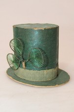 Vintage Cardboard St Patrick HAT CANDY CONTAINER Christmas Ornament Japan picture