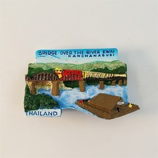 Thailand Kanchanaburi Bridge over the River Kwai Tourist 3D Resin Fridge Magnet picture