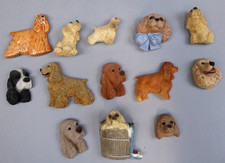 Vintage 1980s 1990s Cocker Spaniel Dog Fridge Molded 3D Magnets Lot of 13 Mixed  picture