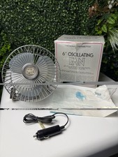 VTG 6” Oscillating 12V Fan Auto Car Truck RV Boat Airplane NOS In Box picture