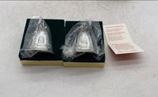 Vintage 1993 Kirk Stieff Silver Plate Musical Christmas Bells Lot Of 2 With COA picture