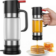 Honey Dispenser No Drip Glass 10Oz with Base, Glass Mess-Free Honey Jar with Erg picture