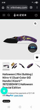 Kizer Scream Ghostface Mini Bulldog Nitro-V Sheepsft Liner Lock GID Purple Blue picture