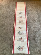 Vintage 1940s/1950s Seven Days of the Week Chores EMBROIDERED Linen TEA TOWELS picture