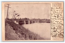1906 View Of Scotia Bridge Mohawk River Schenectady NY Antique Posted Postcard picture