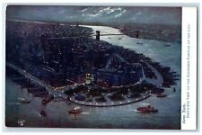 c1960's Bird's Eye View Of The Southern Portion Of The City New York NY Postcard picture