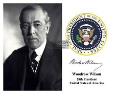 PRESIDENT WOODROW WILSON PRESIDENTIAL SEAL AUTOGRAPHED 8X10 PHOTOGRAPH picture