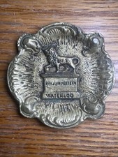Battle Of Waterloo Antique Brass Plaque 3” x 3” picture
