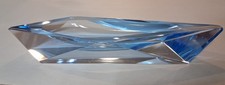 Vintage Moser Art Deco Blue glass Ashtray STUNNING picture