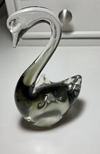 vintage glass swan Figurine Paperweight picture
